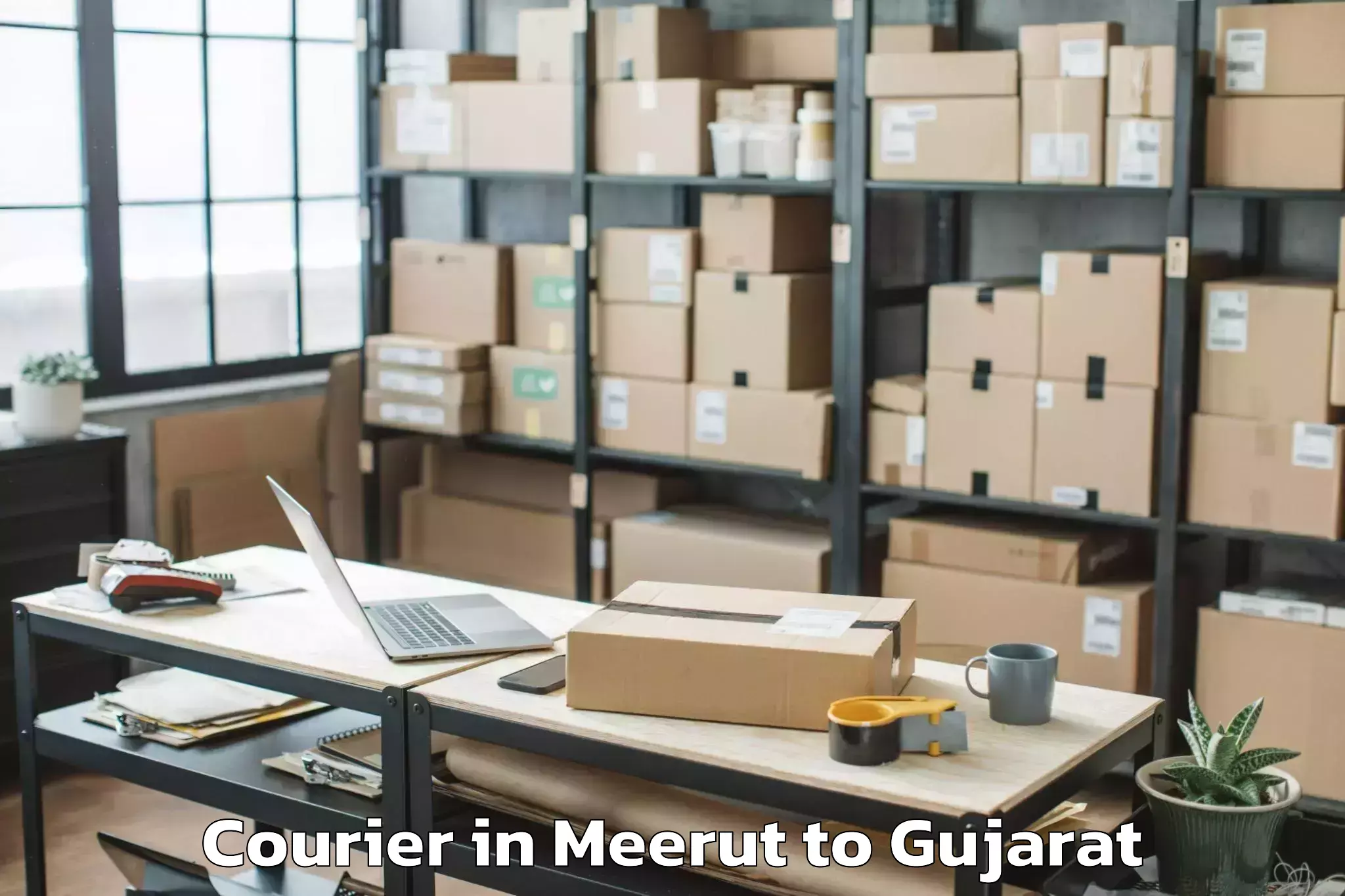 Get Meerut to Dediapada Courier